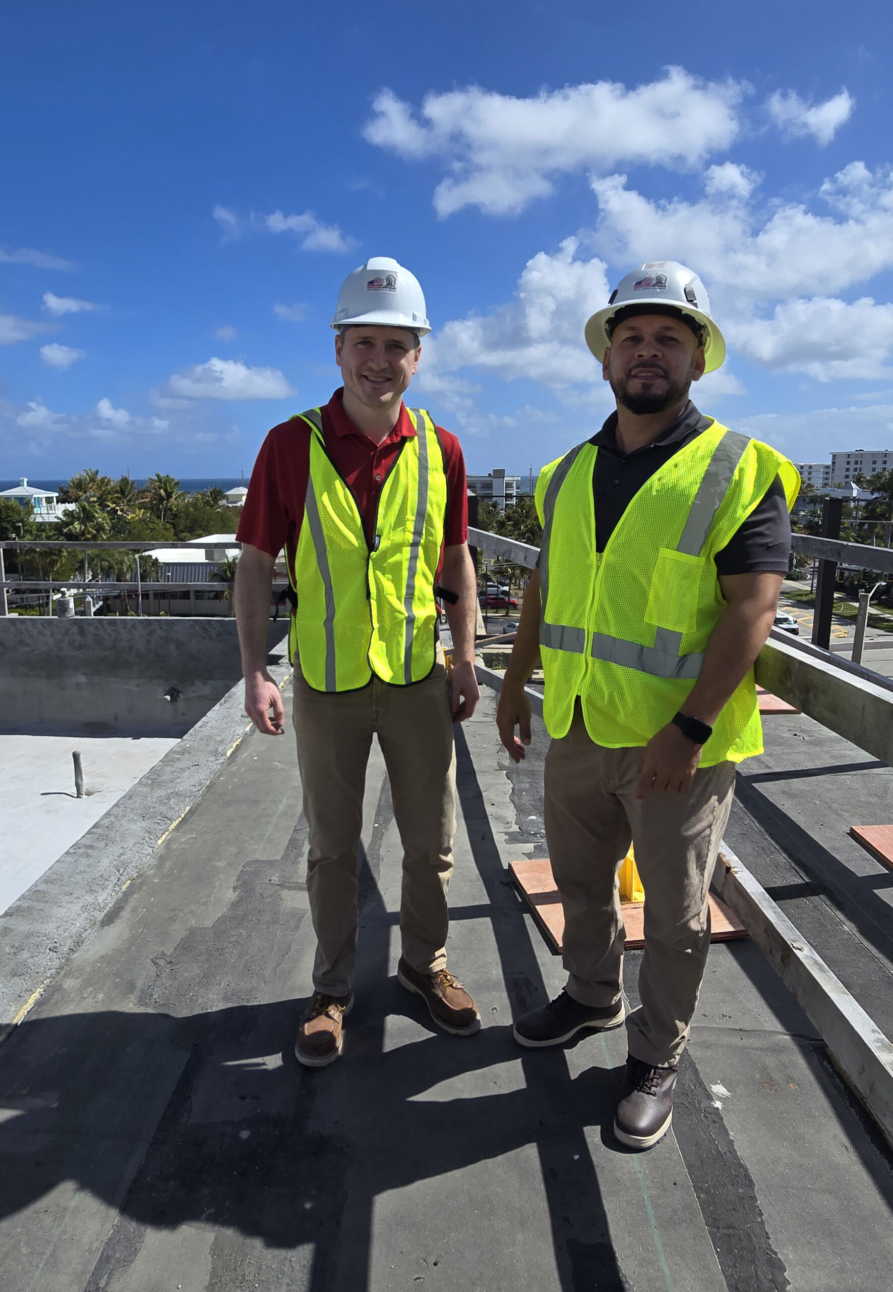 Mo and Jason — RSL Sales Team On-Site Visit RSL Sales representatives Mo and Jason on a commercial construction site in Florida
